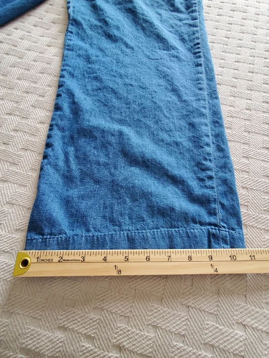 Old Navy Extra High-Rise Wide Leg Jeans Adjustable Waist SZ 8 - Picture 6 of 13